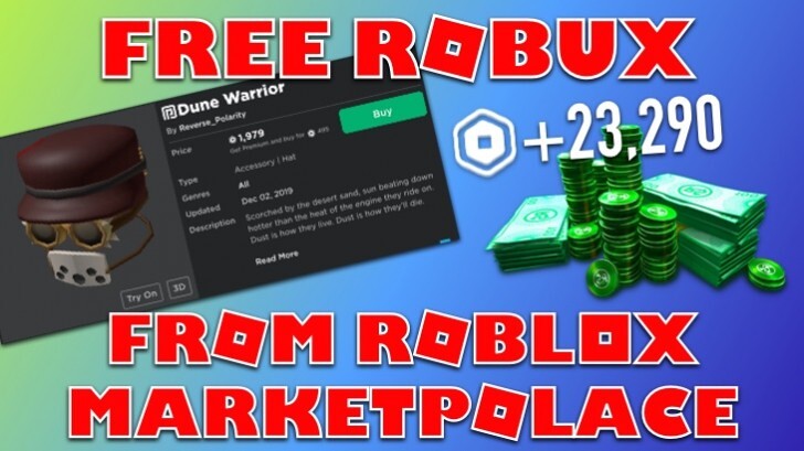 How to get free Robux on the marketplace?